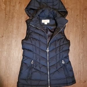 Michael Kors puff hoodie vest